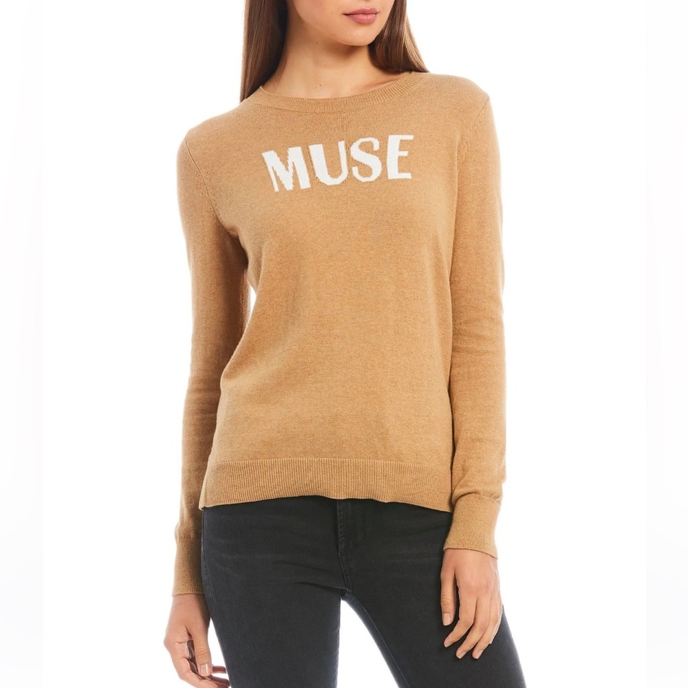 Court & Rowe Muse Camel Sweater, long sleeve, crewneck, size XS